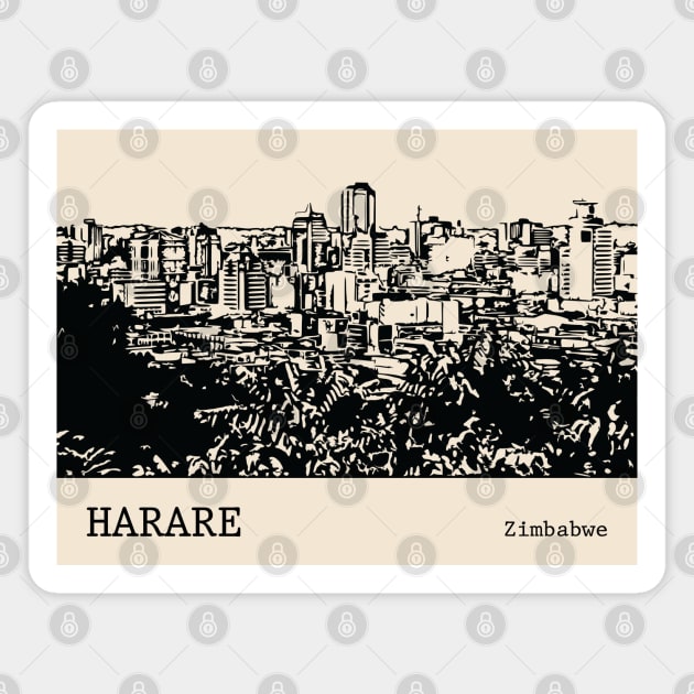 Harare Zimbabwe Magnet by Lakeric